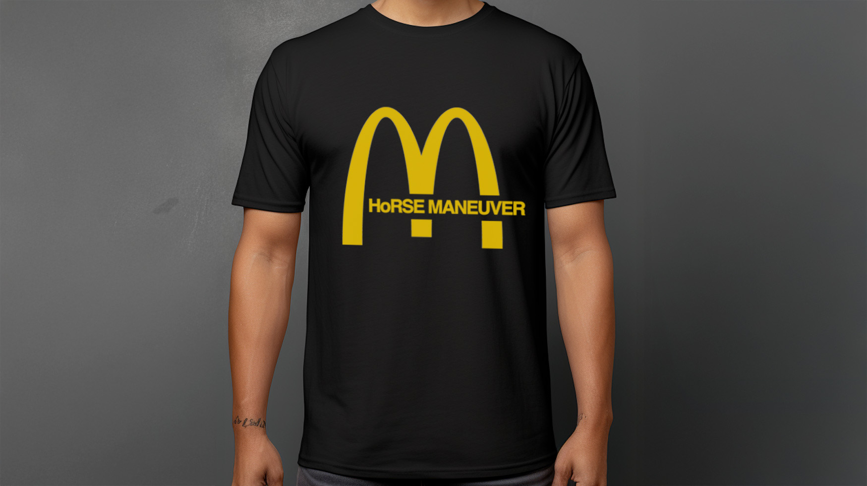 mickey d tshirt ripoff logo design